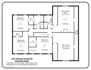 113 James Creek Road, Southern Pines, NC 28387 – photo 12: 113 James Creek Dr_Second Floor_page-000