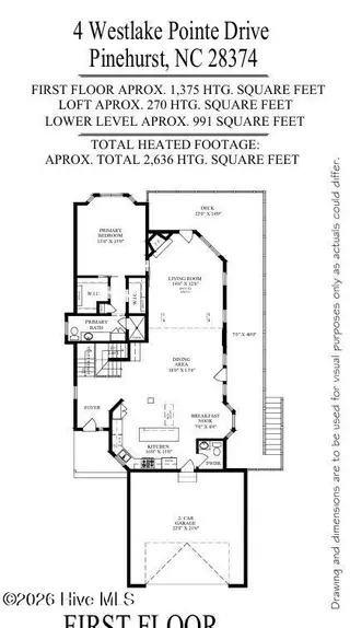 4 Westlake Pointe Drive, Pinehurst, NC 28374 — 3-bedroom home in Westlake Pointe, Pinehurst, NC, photo 10 of 27: westlake pointe dr floorplan
