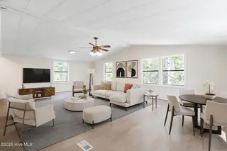 666 Bay Harbor Drive, Hampstead, NC 28443 — 2-bedroom manufactured home in Bay Harbor, Hampstead, NC, photo 2 of 26: Virtually Staged Living Room