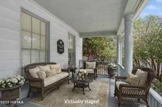 301 E Moore Street, Southport, NC 28461 – photo 11: Vintage porch with garden view (1)