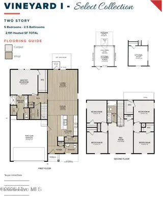 910 Parkway Road Homesite 198, Boiling Spring Lakes, NC 28461 — 5-bedroom home in The Highlands at Boiling Spring Lakes, Boiling Spring Lakes, NC, photo 1 of 15: Vineyard Floor Plan