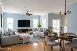 6600 Dorrington Drive, Wilmington, NC 28412 — 4-bedroom home in Lords Creek, Wilmington, NC, photo 5 of 33: Living Room and Dining Room