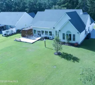 1926 Snowy Egret Drive, Morehead City, NC 28557 – photo 3: Back drone view