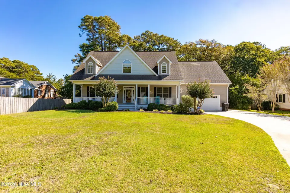 165 Cedar Lane, Newport, NC 28570 — 3-bedroom home in Gull Harbor, Newport, NC, photo 1 of 48: Front Exterior & Spacious Lawn