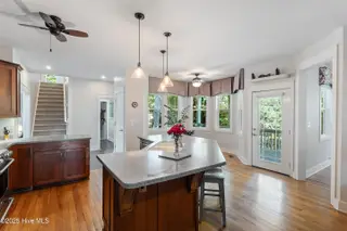 2790 Creek Bridge Court, Southport, NC 28461 — 3-bedroom home in St James, Southport, NC, photo 12 of 72: Kitchen Island | Secondary Staircase