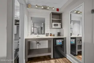 The Islander Suites, Emerald Isle — 1-bedroom condo in The Islander Suites, Emerald Isle, NC, photo 9 of 23: Bathroom/ Kitchenette