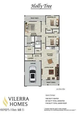 1134 Watts Landing Road, Hampstead, NC 28443 – photo 19: Holly Tree -Floor Plan