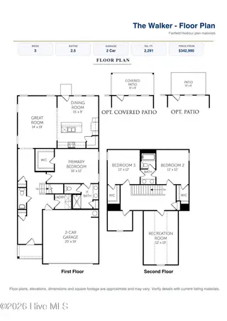1108 Crows Nest Court, New Bern, NC 28560 – photo 5: The Walker Floorplan