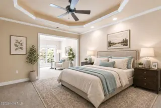 3516 Gladehill Lane, Leland, NC 28451 — 3-bedroom townhome in Brunswick Forest, Leland, NC, photo 21 of 68: 3516 Gladehill Lane Bedroom 1 VS