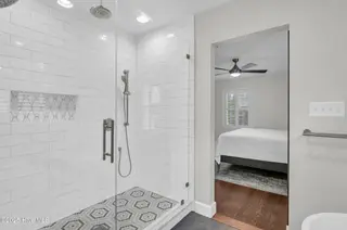 113 Yorkshire Lane, Wilmington, NC 28409 — 3-bedroom home in Lansdowne Estates, Wilmington, NC, photo 20 of 48: Primary bathroom walk in shower