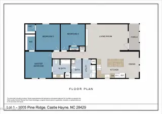 1005 Pine Ridge Court, Castle Hayne, NC 28429 – photo 10: Lot 1 Color Floorplan