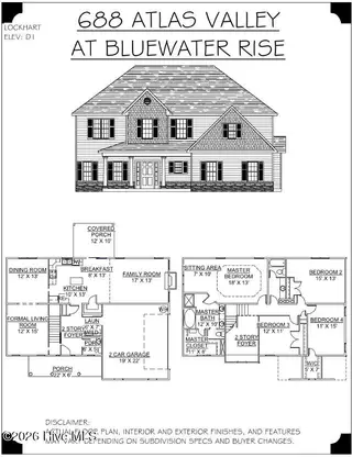 4000 Bluewater Boulevard, New Bern, NC 28562 – photo 8: 688-AV ELEVATION AND FLOOR PLAN