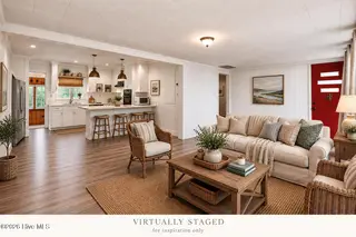 7220 Neal Road, Lucama, NC 27851 – photo 16: Virtually staged living room & kitchen
