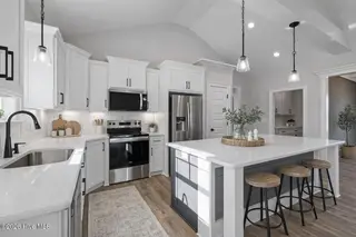 206 Stonewood Drive, Goldsboro, NC 27530 – photo 11: Modern farmhouse kitchen with rustic acc