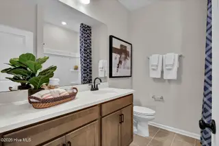 1218 Sunwater Terrace, Leland, NC 28451 — 4-bedroom townhome in Grand Park, Leland, NC, photo 18 of 49: Primary Bathroom - Hyacinth BE - Grand P