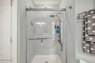 5033 Whitner Drive, Wilmington, NC 28409 — 4-bedroom home in Holly Glen Estates, Wilmington, NC, photo 21 of 31: Primary Shower