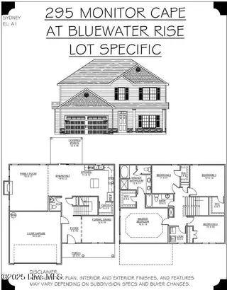 2036 Bluewater Boulevard, New Bern, NC 28562 – photo 24: Elevation and Floor Plan