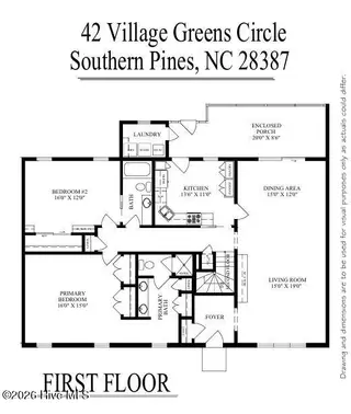 42 Village Green Circle, Southern Pines, NC 28387 – photo 3: Floor plan - main level