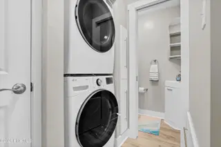 2105 Ocean Boulevard B, Topsail Beach, NC 28445 — 2-bedroom condo in Serenity Point, Topsail Beach, NC, photo 23 of 36: Remodeled Pantry, Laundry and Half Bath