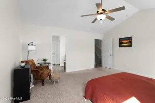 107 Peletier Shores Drive, Peletier, NC 28584 – photo 19: Primary suite with Cathedral ceiling