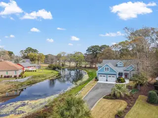 922 Oyster Pointe Drive, Sunset Beach, NC 28468 – photo 6: Front Right Aerial