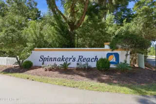 9936 Louise Howard Court East, Emerald Isle, NC 28594 — 3-bedroom townhome in Spinnakers Reach, Emerald Isle, NC, photo 20 of 32: Spinnakers Reach Entrance