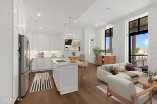 805 Mulberry Street Unit 211, Beaufort, NC 28516 – photo 2: Open Concept Kitchen and Living