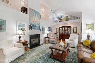 415 Hillcrest Drive, Morehead City, NC 28557 – photo 5: Living room with vaulted ceiling