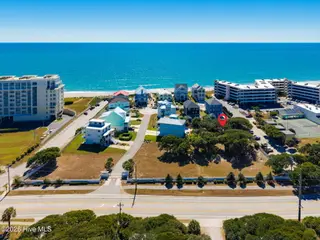 106 Ocean Bluff Drive, Indian Beach, NC 28512 — lot in Ocean Bluff, Indian Beach, NC, photo 4 of 15: Aerial View of Beach Proximity