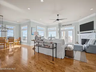 6414 Ocean Drive, Emerald Isle, NC 28594 – photo 12: Living room and dining area