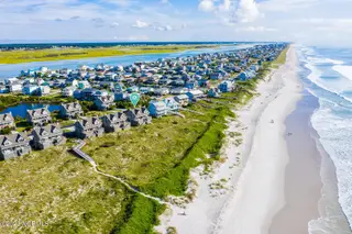 2105 Ocean Boulevard B, Topsail Beach, NC 28445 — 2-bedroom condo in Serenity Point, Topsail Beach, NC, photo 10 of 36: Aerial Beach Access