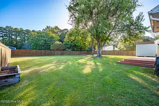 902 Mandarin Trail, Jacksonville, NC 28540 — 3-bedroom home in Mallard Creek, Jacksonville, NC, photo 14 of 16: Back yard