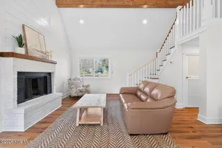 501 Shoreline Drive E, Sunset Beach, NC 28468 – photo 11: Bright tall ceilings and beams