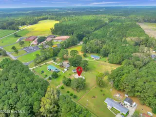 2216 Bell Williams Road, Burgaw, NC 28425 — 3-bedroom manufactured home, Burgaw, NC, photo 20 of 25: Aerial View – Expansive Lot
