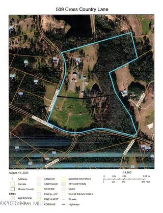 509 Cross Country Lane, Southern Pines, NC 28387 – photo 2: Aeral lot division