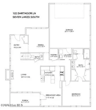 102 Dartmoor Lane, Seven Lakes, NC 27376 – photo 2: Main Level Floor Plan