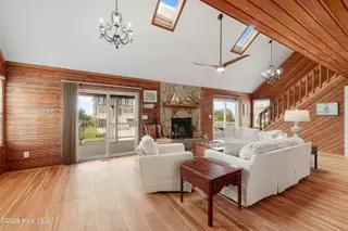 413 Club Colony Drive, Atlantic Beach, NC 28512 – photo 5: Living room with ocean views