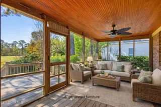 1929 Caracara Drive, New Bern, NC 28560 – photo 13: Screen Porch with Furniture Added
