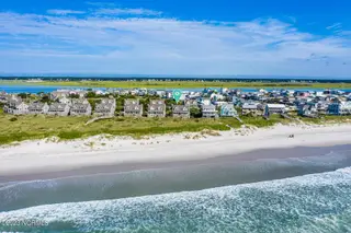 2105 Ocean Boulevard B, Topsail Beach, NC 28445 — 2-bedroom condo in Serenity Point, Topsail Beach, NC, photo 6 of 36: High Aerial from Ocean Front