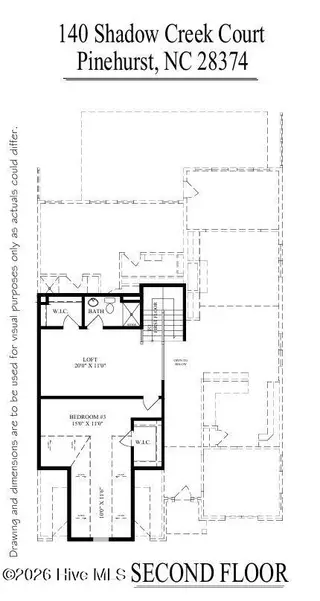 140 Shadow Creek Court, Pinehurst, NC 28374 – photo 4: Floor plan - upstairs