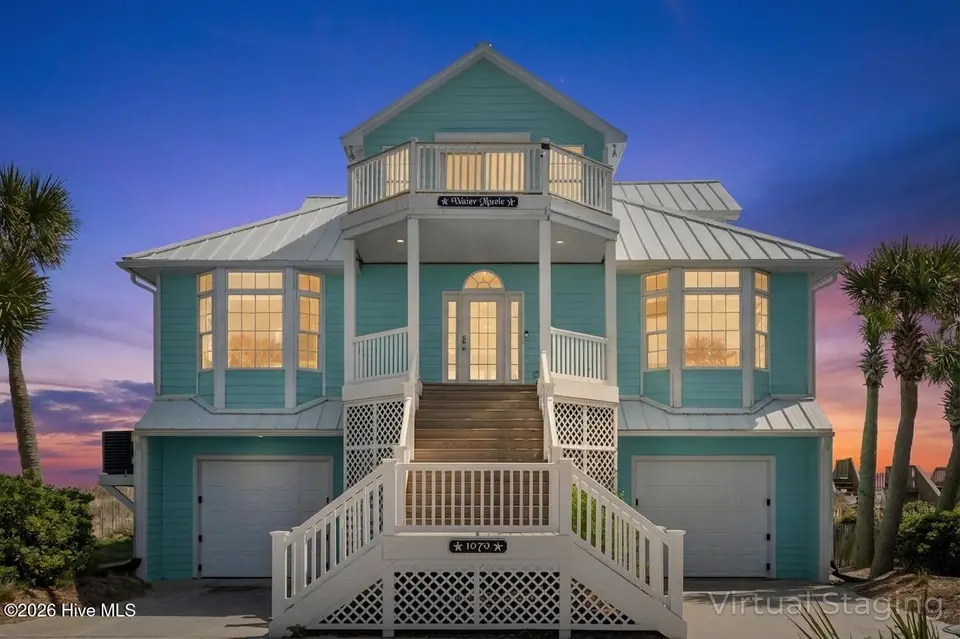 1070 New River Inlet Road, North Topsail Beach, NC 28460 – photo 1 of 50: 3-web-or-mls-Twilight Front