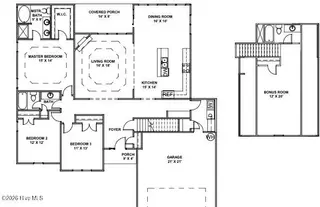 5022 Bluewater Boulevard, New Bern, NC 28562 — 3-bedroom home in Bluewater Rise, New Bern, NC, photo 4 of 10: Sutton Floor Plan