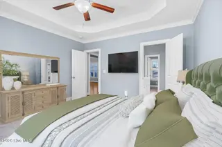 3389 Buffaloe Ridge Court, Rocky Mount, NC 27804 — 3-bedroom home in Tharrington Way, Rocky Mount, NC, photo 15 of 38: Staged Primary Bedroom