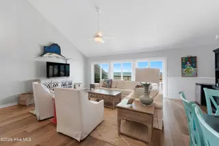 289 Salter Path Road 6 Ocean Terrace, Pine Knoll Shores, NC 28512 – photo 5: Living room with ocean views