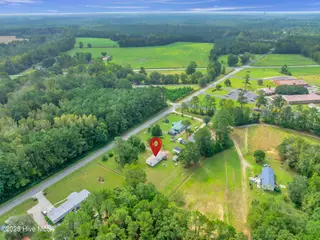 2216 Bell Williams Road, Burgaw, NC 28425 — 3-bedroom manufactured home, Burgaw, NC, photo 21 of 25: Aerial View – Scenic Surroundings