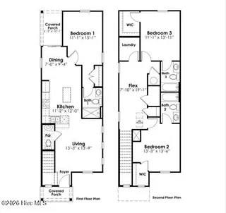 507 Fox Grove Road SW, Supply, NC 28462 — 3-bedroom home in Fox Run, Supply, NC, photo 2 of 2: Newport floorplan