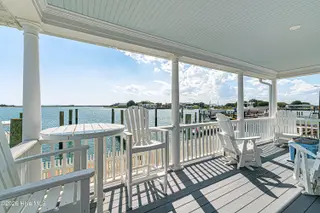 122 Front Street & Slip #5, Beaufort, NC 28516 — 4-bedroom home, Beaufort, NC, photo 4 of 63: Covered porch overlooking Taylors Creek
