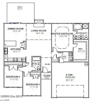 1005 Croaker Court, New Bern, NC 28562 – photo 3: Floor Plan