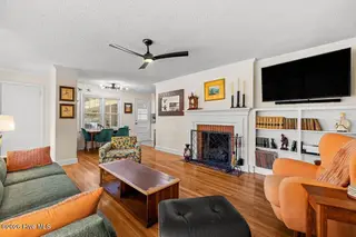 605 S May Street, Southern Pines, NC 28387 – photo 9: Living Room : Fireplace : Built-In Books