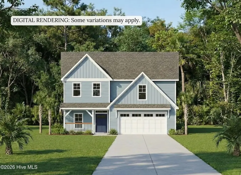 374 Tar Landing Road, Holly Ridge, NC 28445 – photo 1 of 5: rendering front elevation